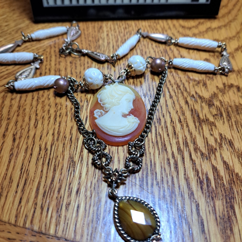 Vintage Assemblage Necklace. $32